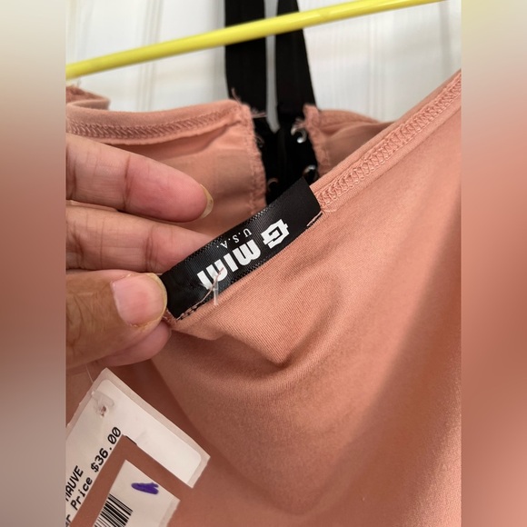 Brooklyn New York Pink Sexy Off-Shoulder Women's Top - Picture 9 of 9